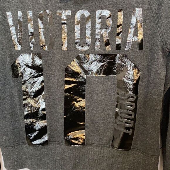 Victoria Secret Sport VSX Gray 10 Pullover Hoodie - Picture 5 of 5